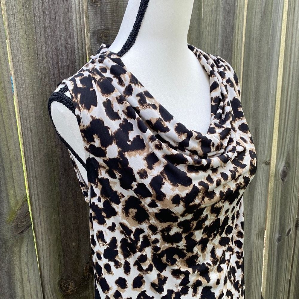 🔥3/$20🔥 Merona leopard print blouse size S - Picture 3 of 5